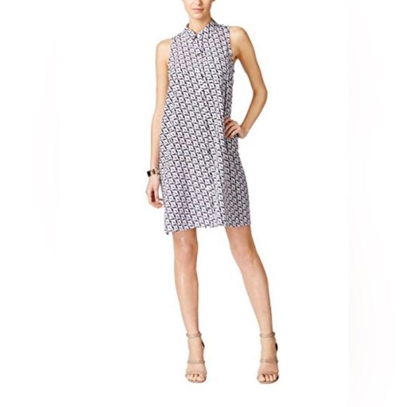 Alfani Dresses & Skirts - Alfani Petite Shirt Dress Swallows Birds Size 10P